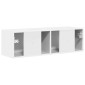 vidaXL Ντουλάπι Τηλεόρασης Τοίχου 98 x 31 x 29,5 εκ Λαμπερό Λευκό