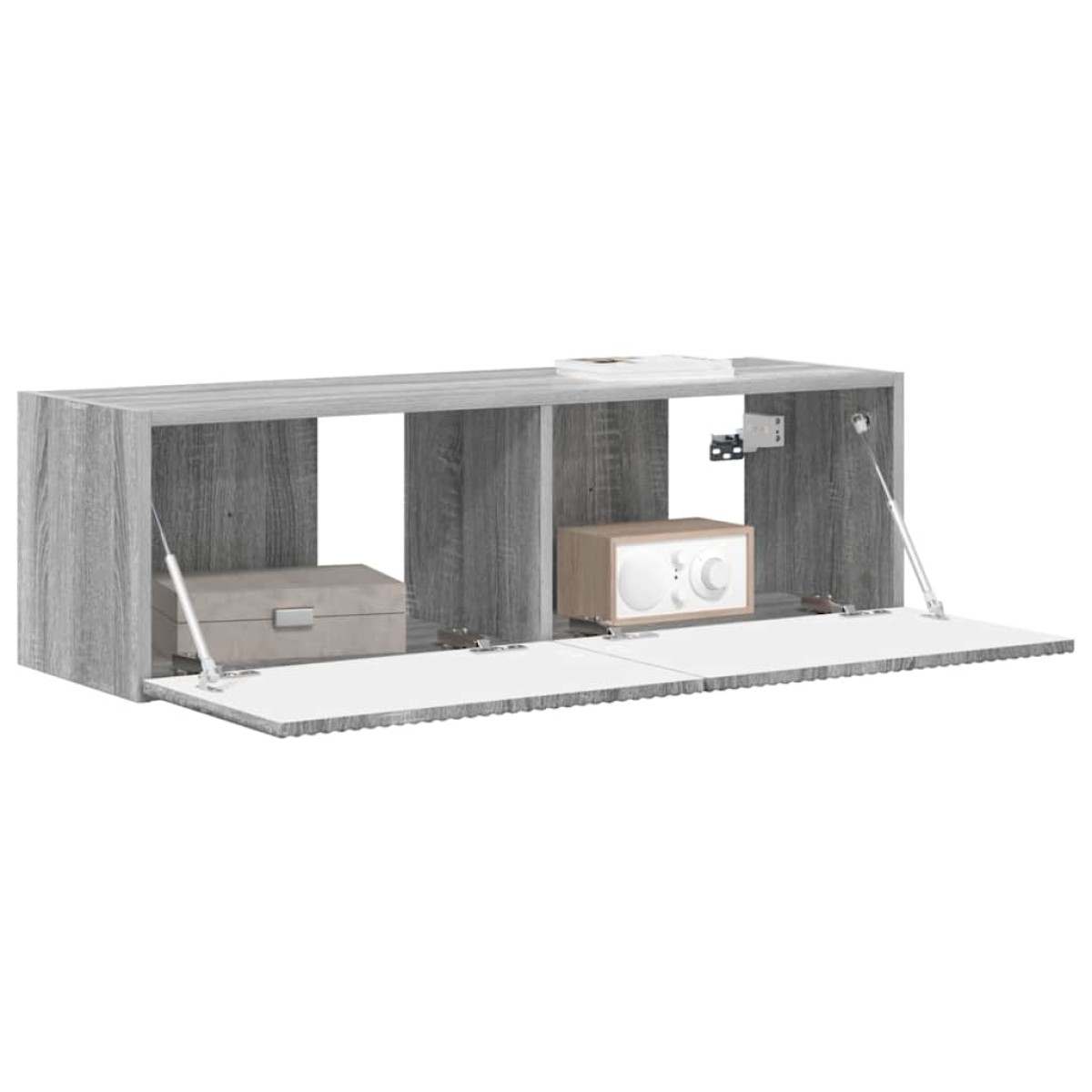 vidaXL Ντουλάπι Τηλεόρασης Τοίχου 98 x 31 x 29,5 εκ Γκρίζο Σονομα