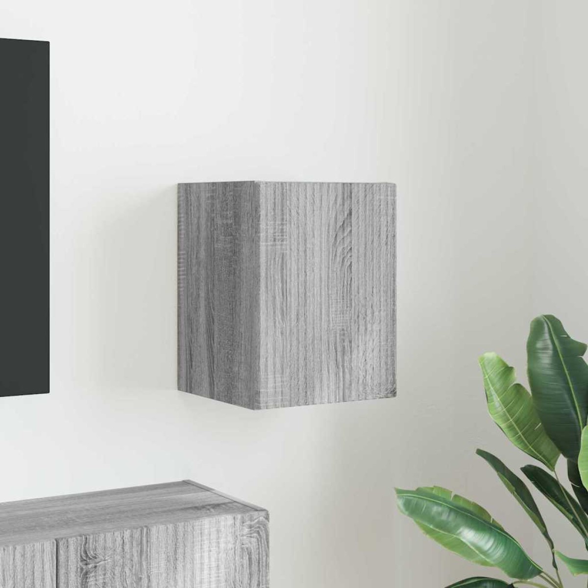 vidaXL Ντουλάπι Τηλεόρασης Τοίχου 30 x 31 x 40 εκ. Γκρίζο Σονομα