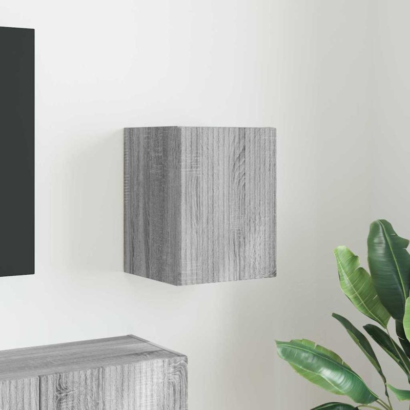 vidaXL Ντουλάπι Τηλεόρασης Τοίχου 30 x 31 x 40 εκ. Γκρίζο Σονομα