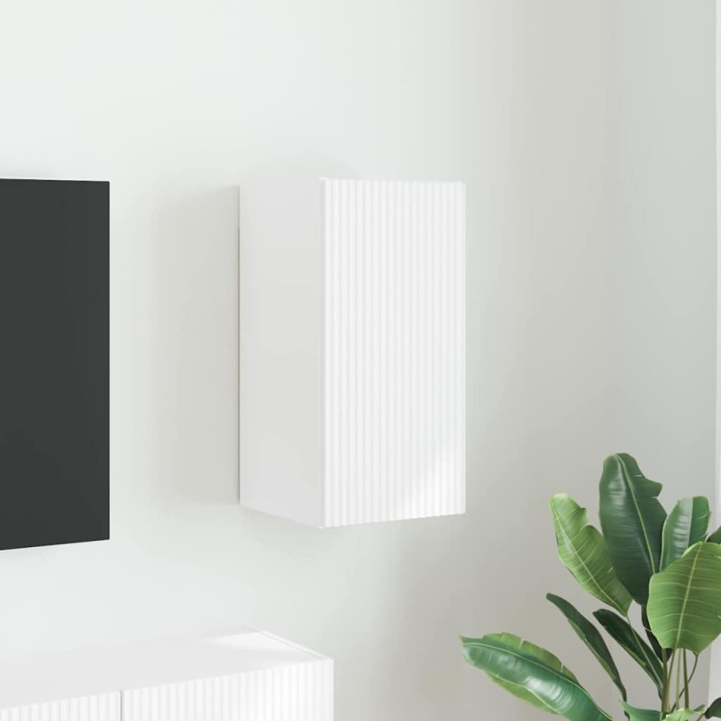 vidaXL Ντουλάπι Τηλεόρασης Τοίχου 30 x 31 x 60 εκ Λευκό