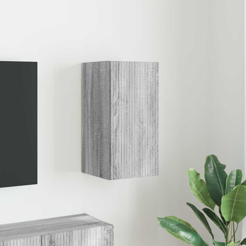 vidaXL Ντουλάπι Τηλεόρασης Τοίχου 30 x 31 x 60 εκ Γκρίζο Σονομα