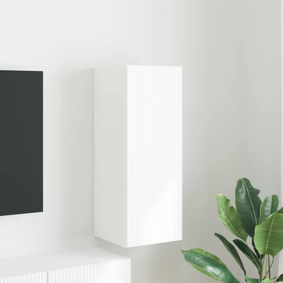 vidaXL Ντουλάπι Τηλεόρασης Τοίχου 30 x 31 x 80 εκ. Λευκό
