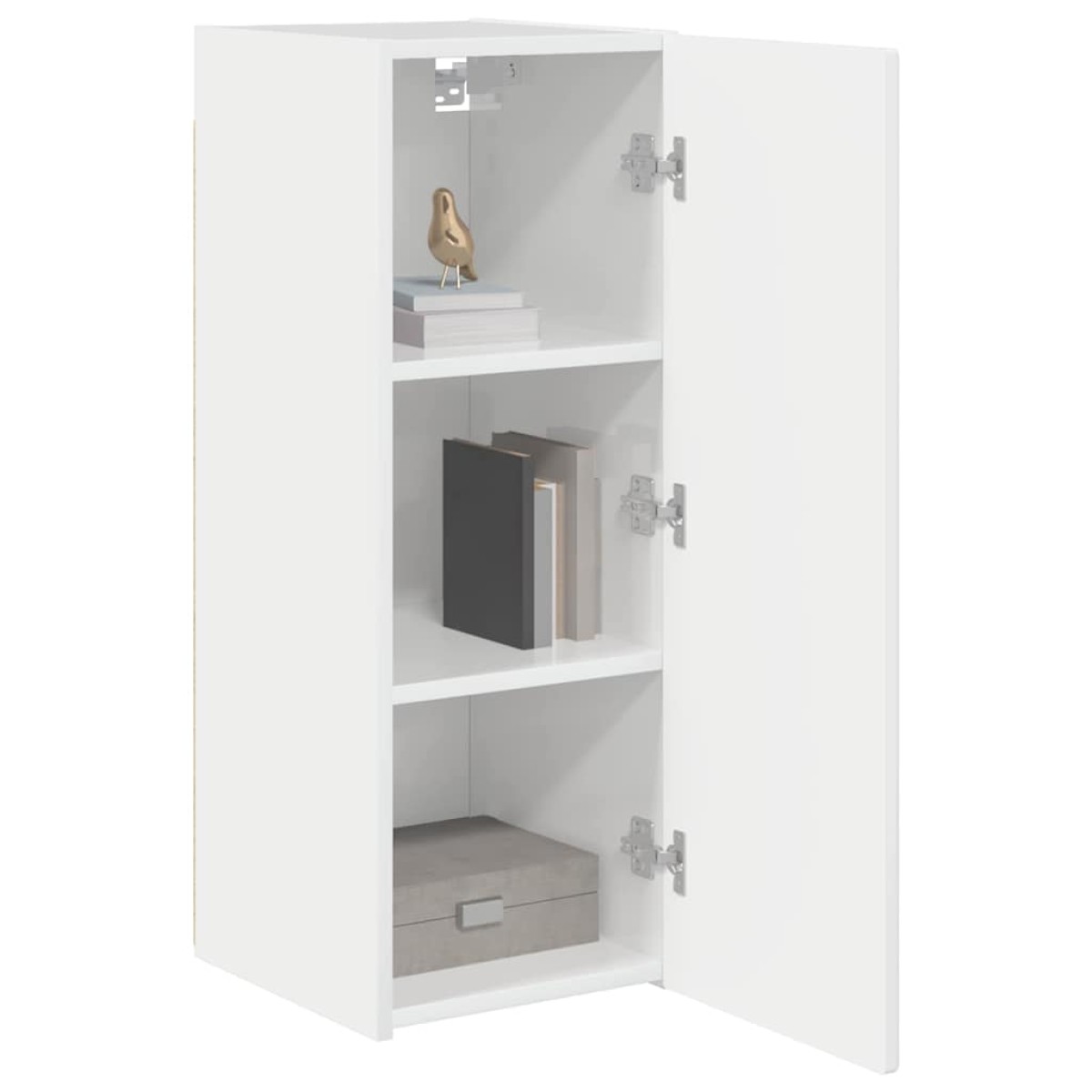 vidaXL Ντουλάπι Τηλεόρασης Τοίχου 30 x 31 x 80 εκ. Λαμπερό Λευκό