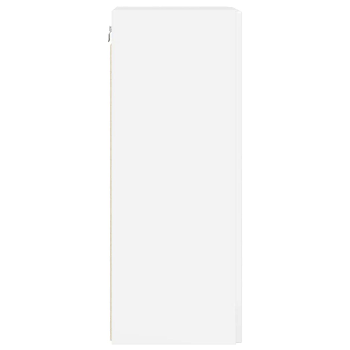 vidaXL Ντουλάπι Τηλεόρασης Τοίχου 30 x 31 x 80 εκ. Λαμπερό Λευκό