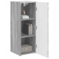 vidaXL Ντουλάπι Τηλεόρασης Τοίχου 30 x 31 x 80 εκ. Γκρίζο Σονομα
