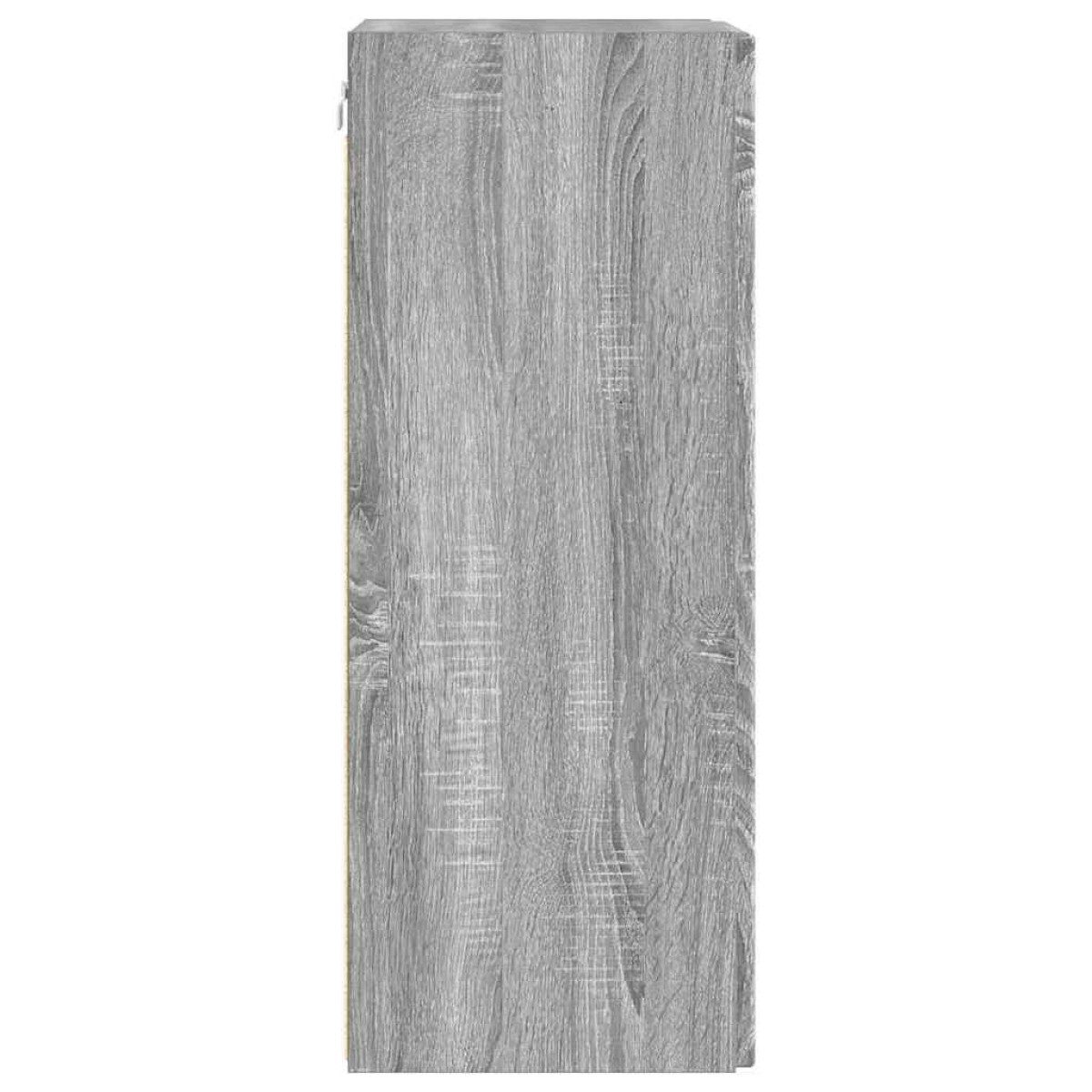 vidaXL Ντουλάπι Τηλεόρασης Τοίχου 30 x 31 x 80 εκ. Γκρίζο Σονομα