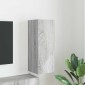 vidaXL Ντουλάπι Τηλεόρασης Τοίχου 30 x 31 x 80 εκ. Γκρίζο Σονομα