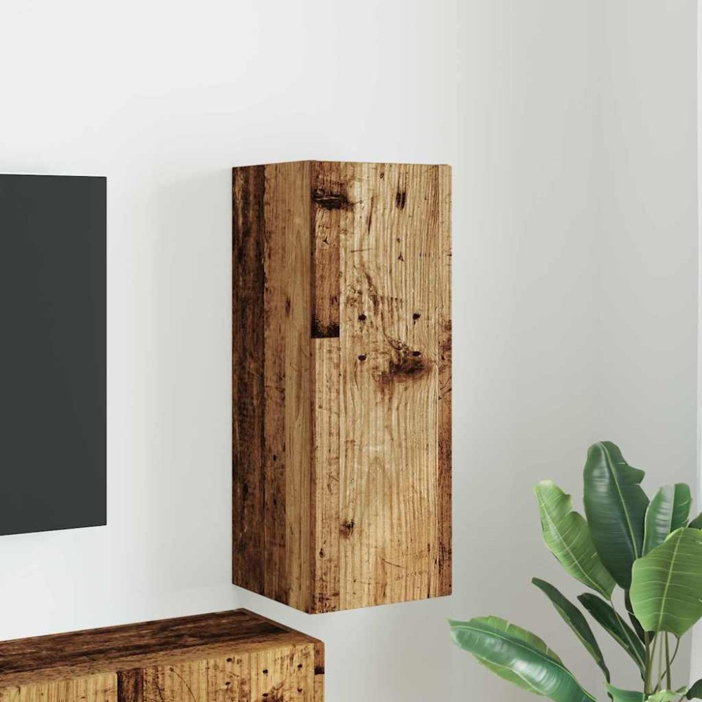 vidaXL Ντουλάπι Τηλεόρασης Τοίχου 30 x 31 x 80 εκ. Παλιό Ξύλο