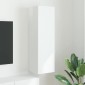 vidaXL Ντουλάπι Τηλεόρασης Τοίχου 30 x 31 x 100 εκ. Λαμπερό Λευκό