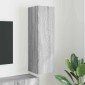 vidaXL Ντουλάπι Τηλεόρασης Τοίχου 30 x 31 x 100 εκ. Γκρίζο Σονομα