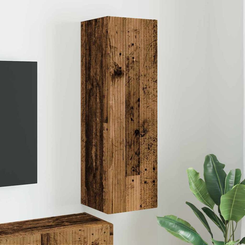 vidaXL Ντουλάπι Τηλεόρασης Τοίχου 30 x 31 x 100 εκ. Παλιό Ξύλο