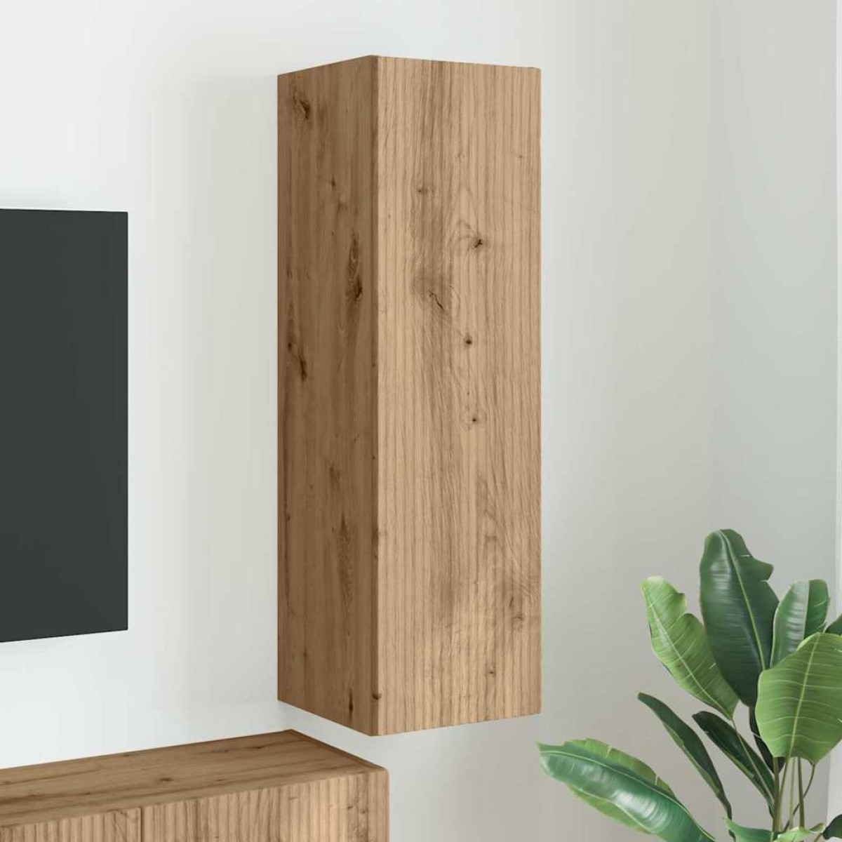 vidaXL Ντουλάπι Τηλεόρασης Τοίχου 30 x 31 x 100 εκ. Επεξεργασμένο Ξύλο