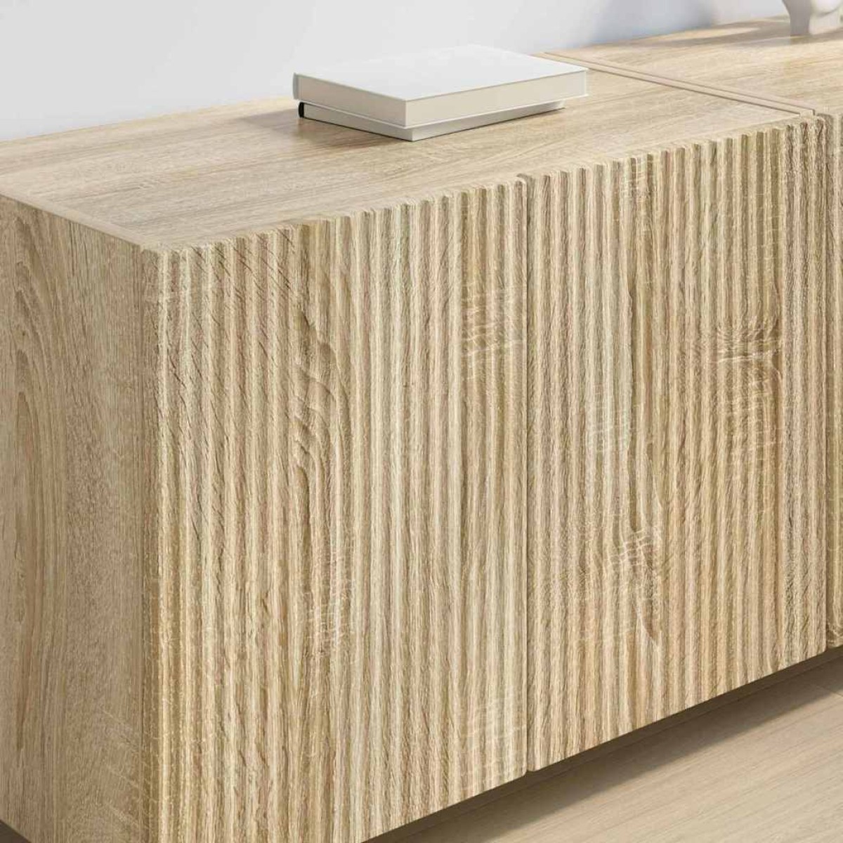 vidaXL Ντουλάπι Τηλεόρασης Τοίχου 2 τμχ. Δρύς Sonoma