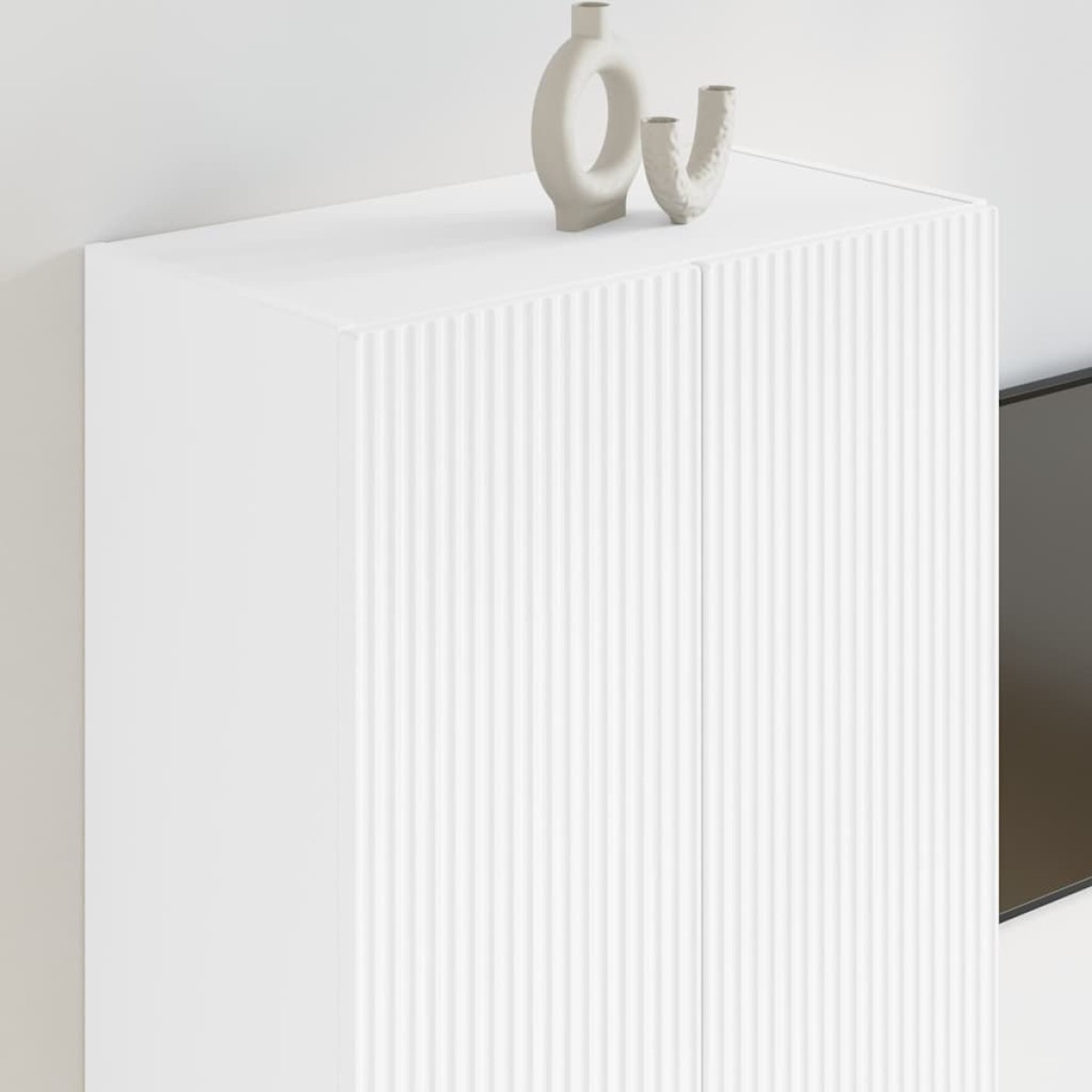 vidaXL Ντουλάπι Τηλεόρασης Τοίχου 59,5 x 31 x 80 εκ Λευκό