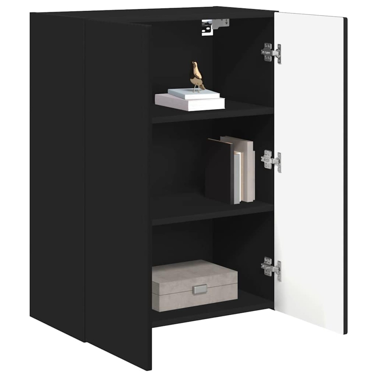 vidaXL Ντουλάπι Τηλεόρασης Τοίχου 59,5 x 31 x 80 εκ Μαύρο