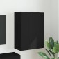 vidaXL Ντουλάπι Τηλεόρασης Τοίχου 59,5 x 31 x 80 εκ Μαύρο