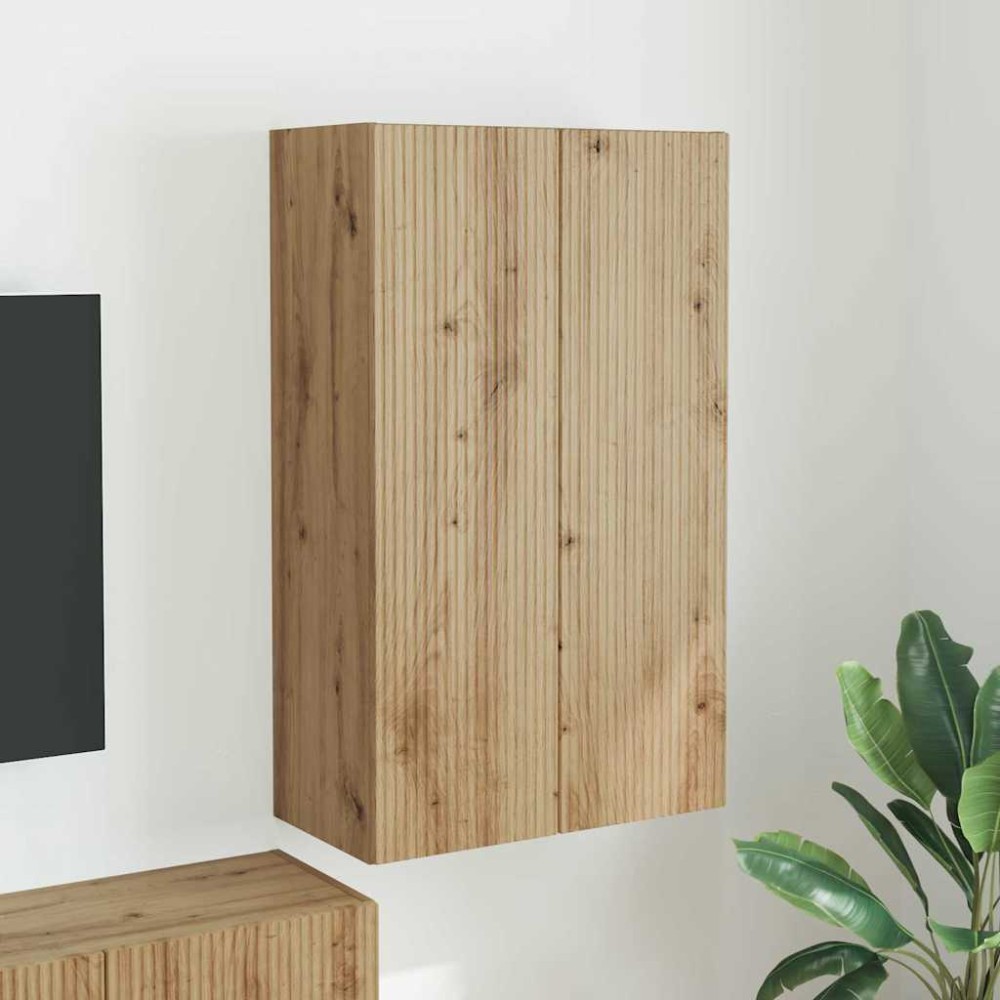 vidaXL Ντουλάπι Τηλεόρασης Τοίχου 59,5 x 31 x 100 εκ. Artisan Oak