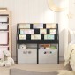 vidaXL Βιβλιοθήκη Παιδιών Μαύρο 72,5 x 29,5 x 69 εκ Επεξεργασμένο Ξύλο
