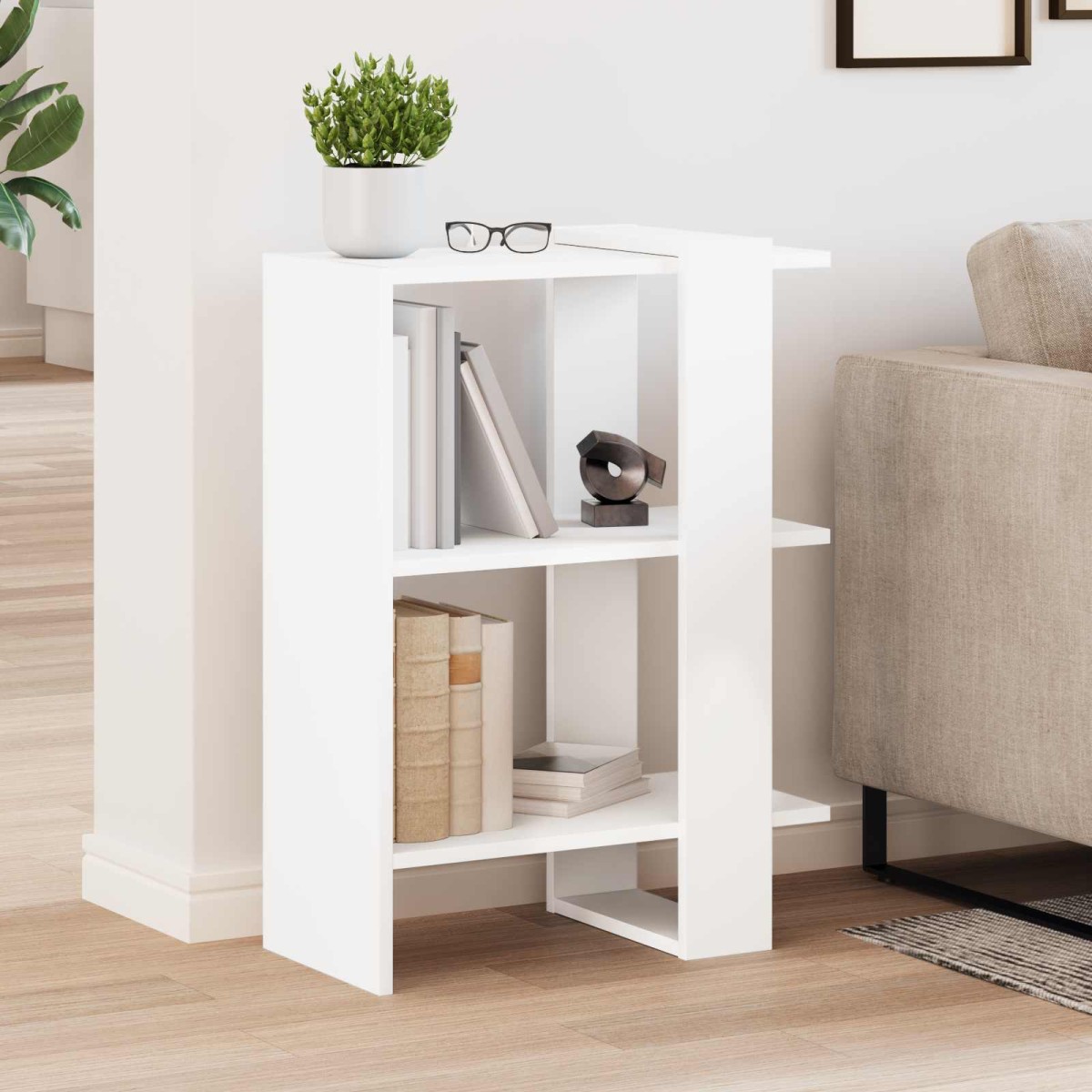vidaXL Ράφι Βιβλίων 2 επίπεδα 52 x 25 x 71,5 εκ Επεξεργασμένο Ξύλο