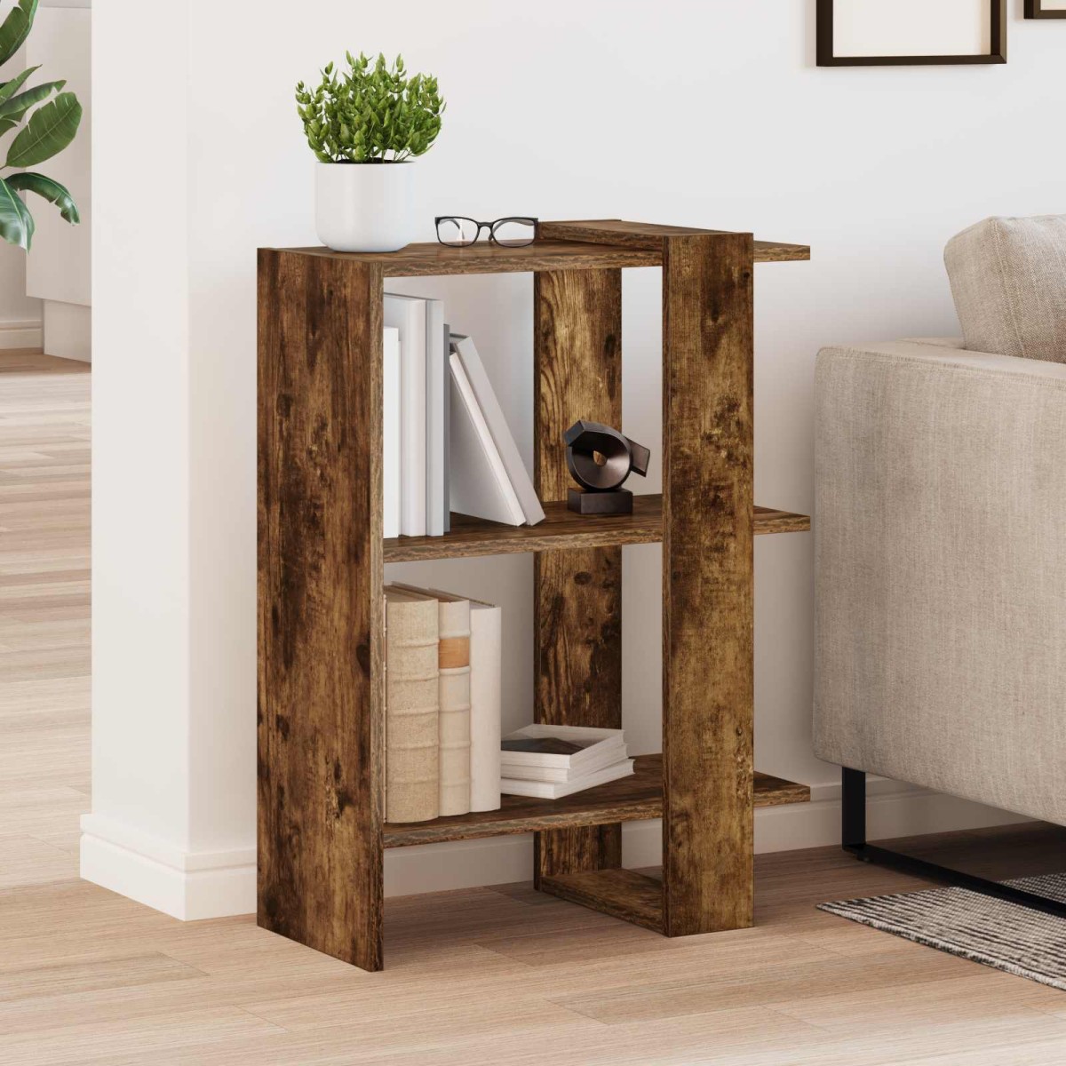 vidaXL Ράφι Βιβλίων 2 επίπεδα 52 x 25 x 71,5 εκ Επεξεργασμένο Ξύλο