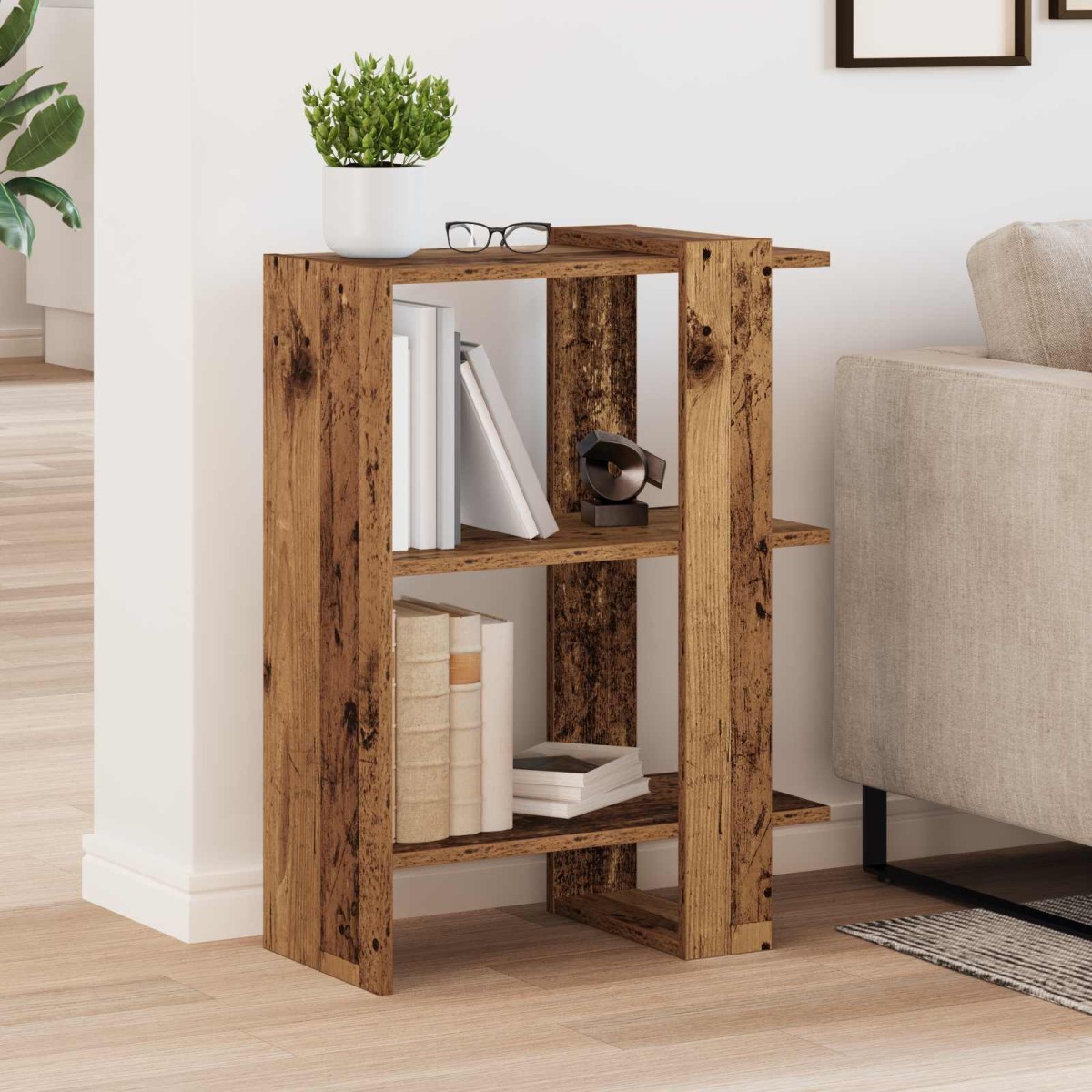 vidaXL Ράφι Βιβλίων 2 επίπεδα 52 x 25 x 71,5 εκ Επεξεργασμένο Ξύλο