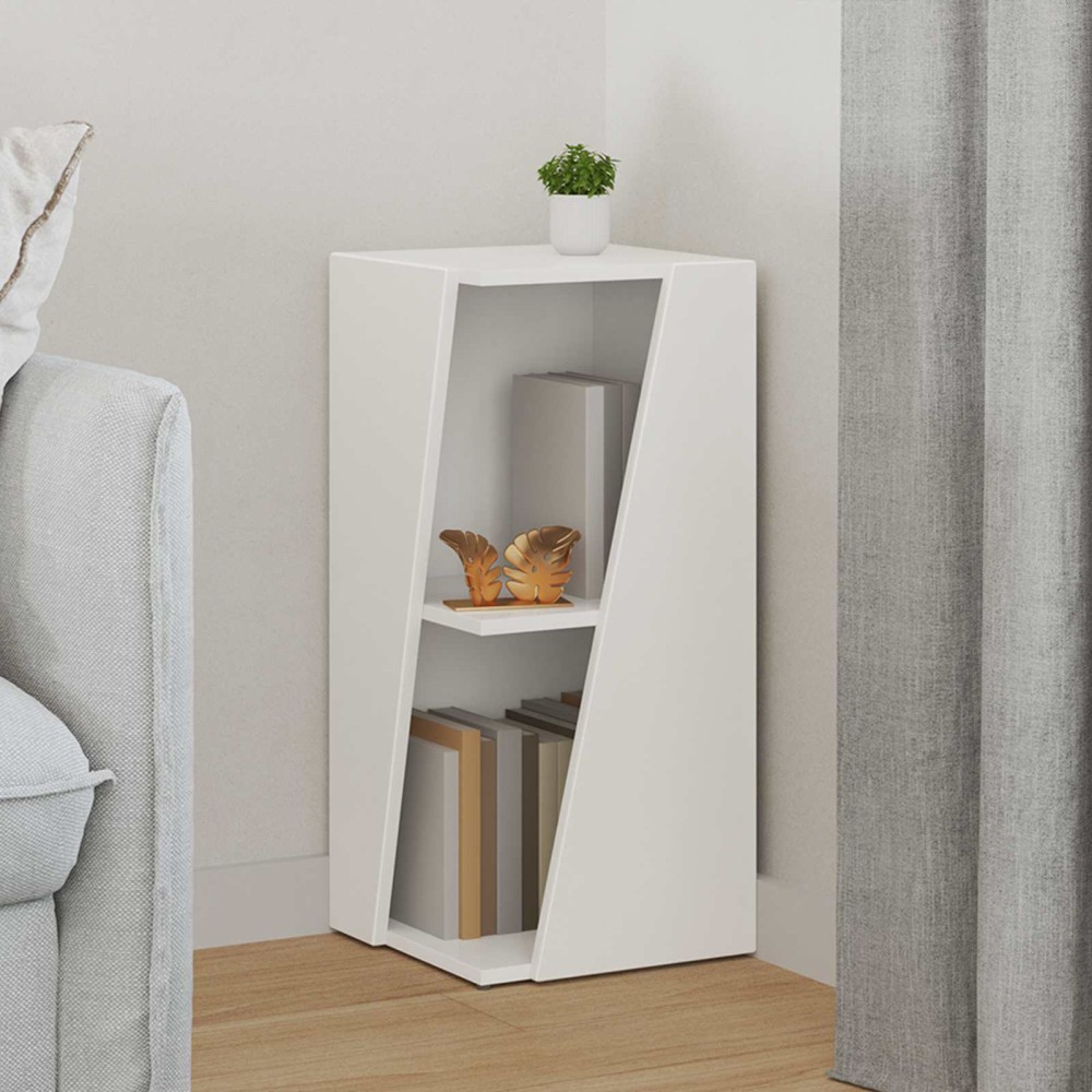 vidaXL Πλευρικό Ράφι 33 x 32 x 70,5 εκ Επεξεργασμένο Ξύλο Λευκό