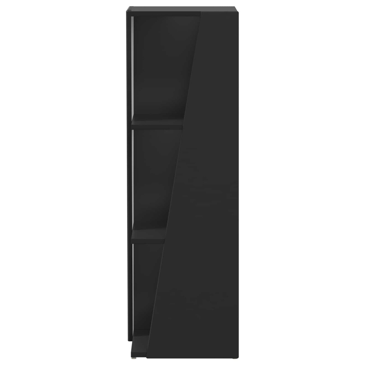 vidaXL Πλευρικό Ράφι 33 x 32 x 100,5 εκ Επεξεργασμένο Ξύλο Μαύρο