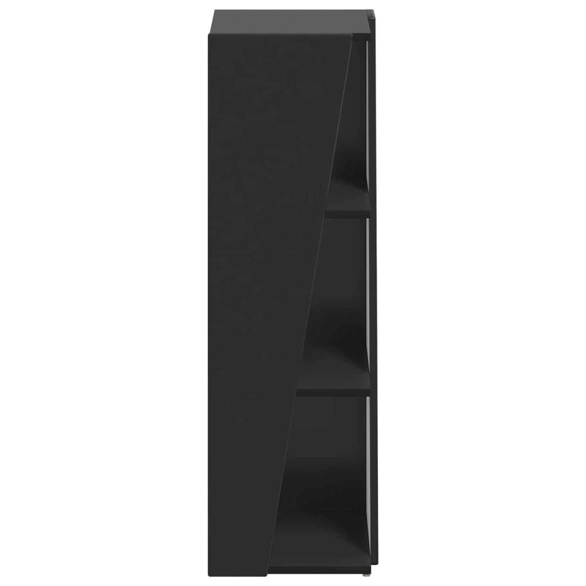 vidaXL Πλευρικό Ράφι 33 x 32 x 100,5 εκ Επεξεργασμένο Ξύλο Μαύρο