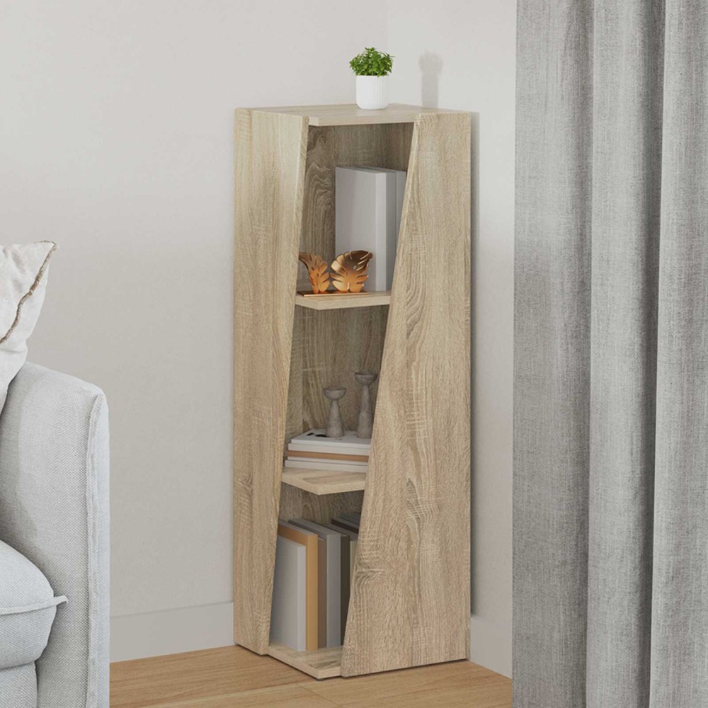 vidaXL Πλευρικό Ράφι 33 x 32 x 100,5 εκ Επεξεργασμένο Ξύλο Δρύς Sonoma