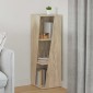 vidaXL Πλευρικό Ράφι 33 x 32 x 100,5 εκ Επεξεργασμένο Ξύλο Δρύς Sonoma