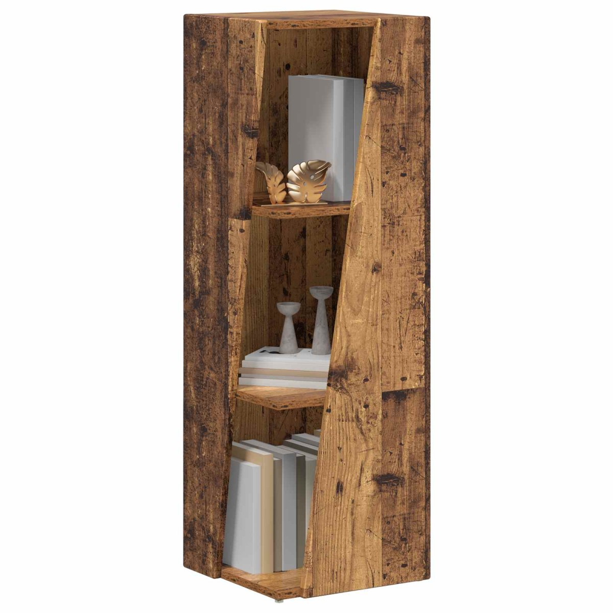 vidaXL Πλευρικό Ράφι 33 x 32 x 100,5 εκ Επεξεργασμένο Ξύλο Παλιό ξύλο