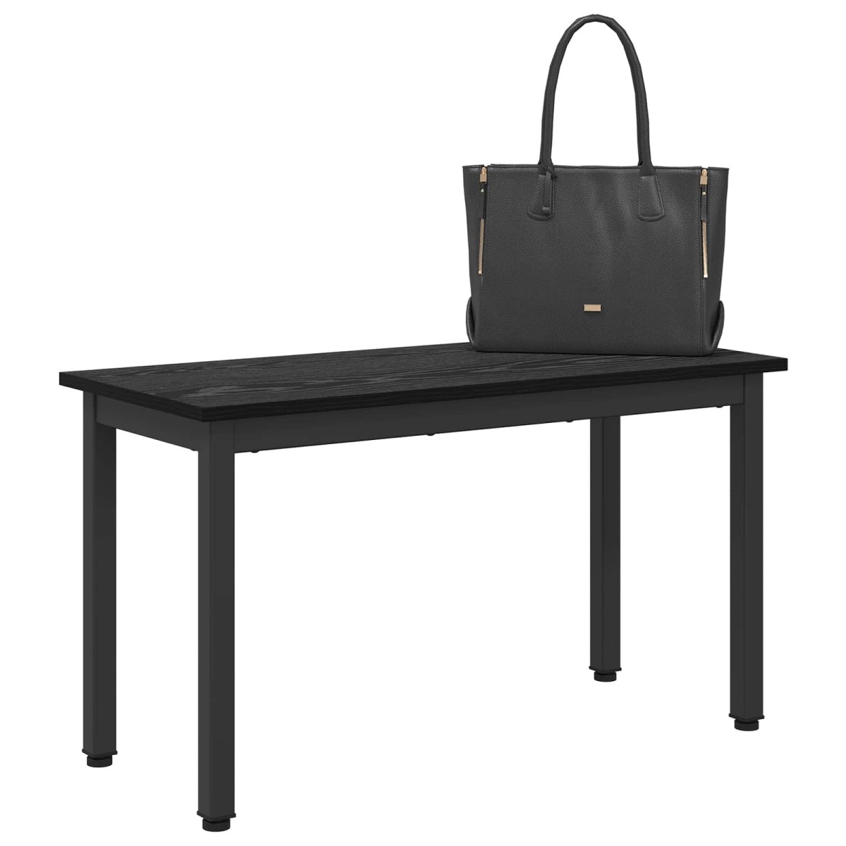 vidaXL παγκάκι Μαύρη Οξυά 80 x 35 x 45 cm Επεξεργασμένο Ξύλο