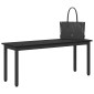vidaXL παγκάκι Μαύρη Οξυά 110 x 35 x 45 cm Επεξεργασμένο Ξύλο