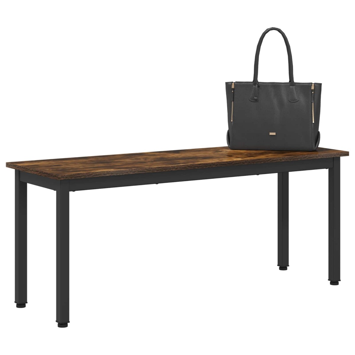 vidaXL παγκάκι Καπνιστό Δρύς 110 x 35 x 45 cm Επεξεργασμένο Ξύλο