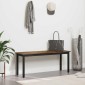 vidaXL παγκάκι Καπνιστό Δρύς 110 x 35 x 45 cm Επεξεργασμένο Ξύλο
