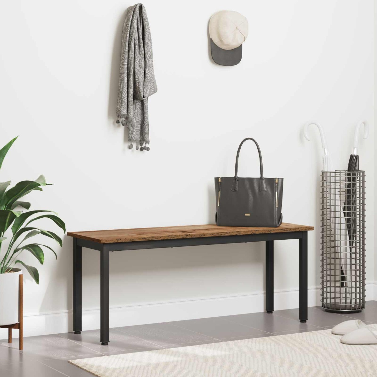 vidaXL παγκάκι Παλιό ξύλο 110 x 35 x 45 cm Επεξεργασμένο Ξύλο