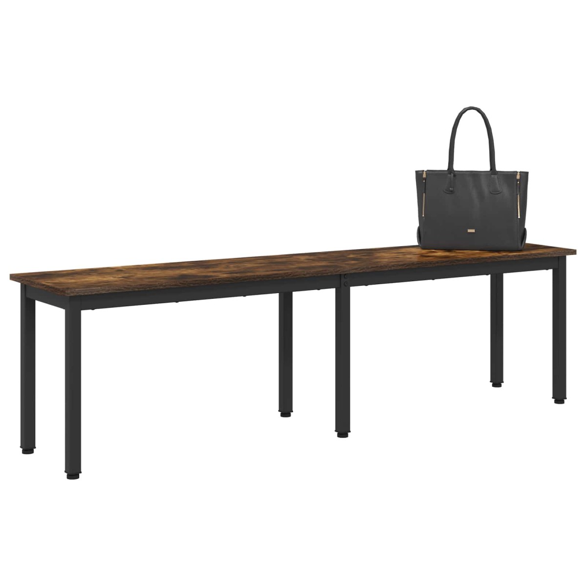 vidaXL παγκάκι Καπνιστό Δρύς 160 x 35 x 45 cm Επεξεργασμένο Ξύλο