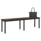 vidaXL παγκάκι Καπνιστό Δρύς 160 x 35 x 45 cm Επεξεργασμένο Ξύλο
