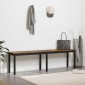 vidaXL παγκάκι Καπνιστό Δρύς 160 x 35 x 45 cm Επεξεργασμένο Ξύλο