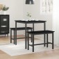 vidaXL Τραπεζαρίες 70 x 70 x 75 cm Επεξεργασμένο Ξύλο Μαύρη Δρυς
