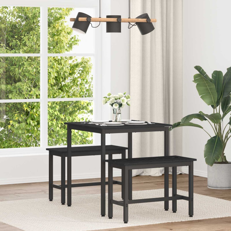 vidaXL Τραπεζαρίες 70 x 70 x 75 cm Επεξεργασμένο Ξύλο Μαύρη Δρυς