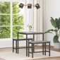 vidaXL Τραπεζαρίες 70 x 70 x 75 cm Επεξεργασμένο Ξύλο Γκρι Sonoma