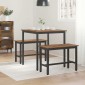 vidaXL Τραπεζαρίες 70 x 70 x 75 cm Επεξεργασμένο Ξύλο Ξύλο δρυός