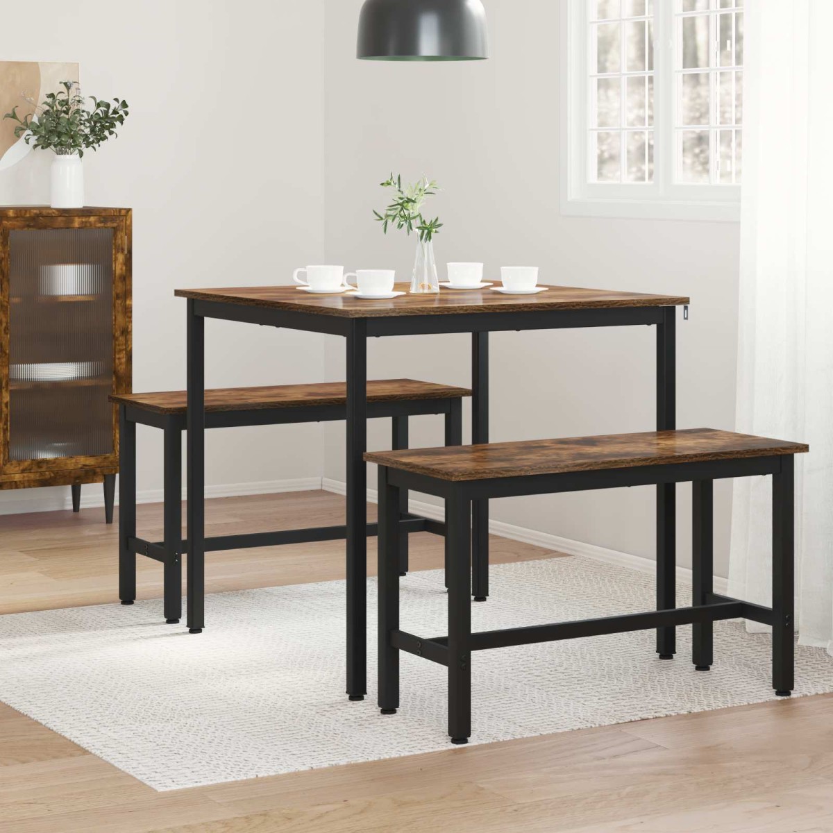 vidaXL Τραπεζαρίες 80 x 80 x 75 cm Επεξεργασμένο Ξύλο τετράγωνο