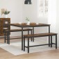 vidaXL Τραπεζαρίες 110 x 110 x 75 cm ΜΕΤΑΛΛΟ Ορθογώνιος