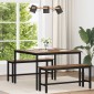 vidaXL Τραπεζαρίες 110 x 110 x 75 cm ΜΕΤΑΛΛΟ Ορθογώνιος