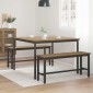 vidaXL Τραπεζαρίες 110 x 110 x 75 cm Επεξεργασμένο Ξύλο Artisan Δρυς