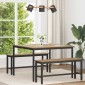 vidaXL Τραπεζαρίες 110 x 110 x 75 cm Επεξεργασμένο Ξύλο Artisan Δρυς