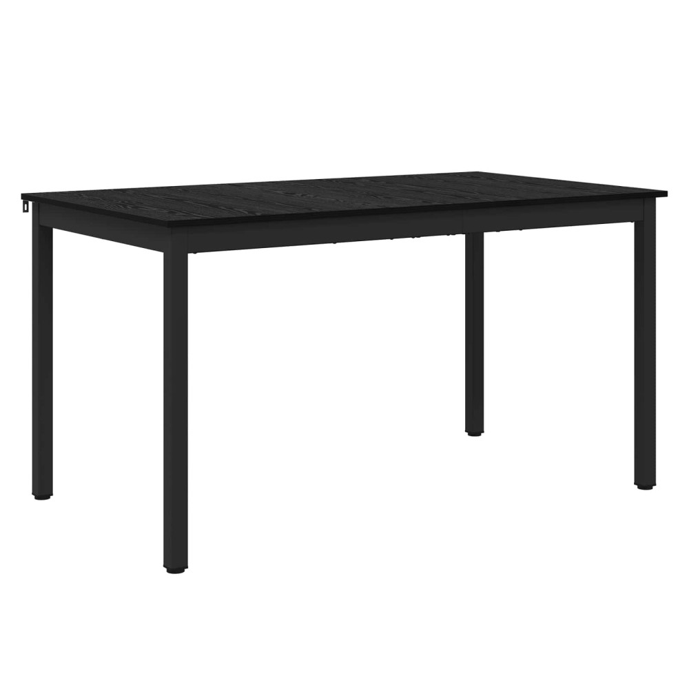 vidaXL Τραπεζαρίες 140 x 80 x 75 cm Επεξεργασμένο Ξύλο Μαύρη Δρυς